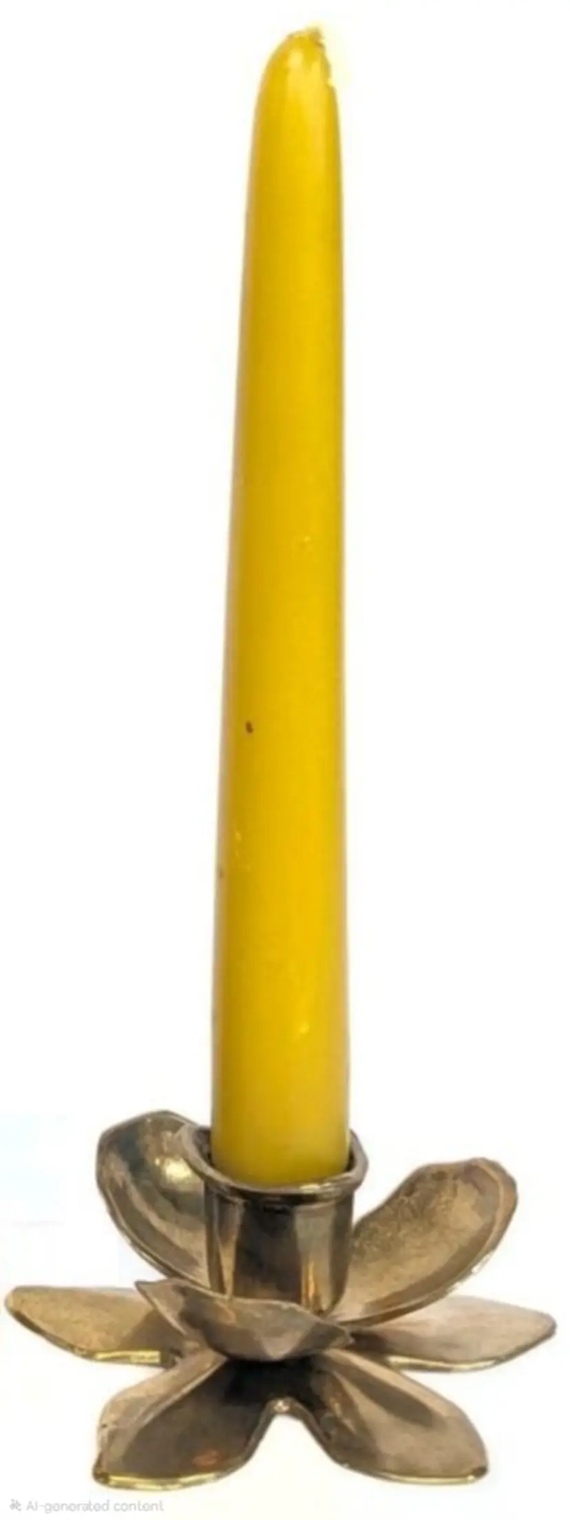 Flower Candle Holder 1.75" With Candle 7.75"