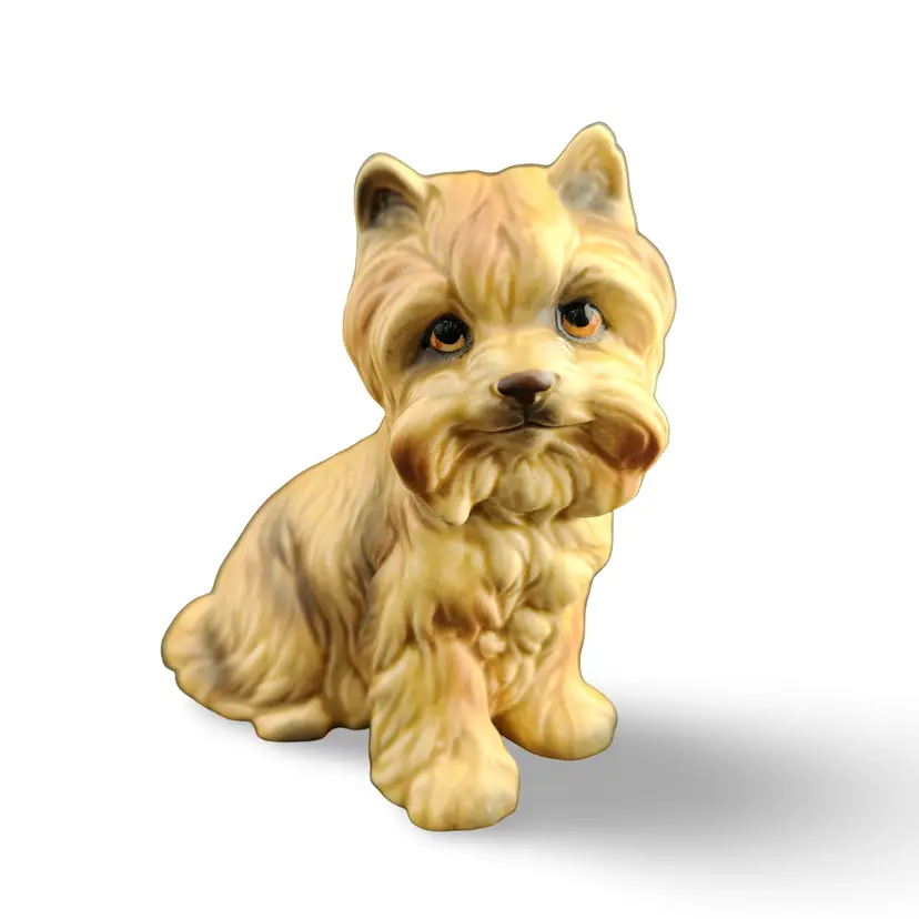 Dog Figurine Norwich Cairn Terrier Norrie Napco Shafford Tan Puppy Hand Painted