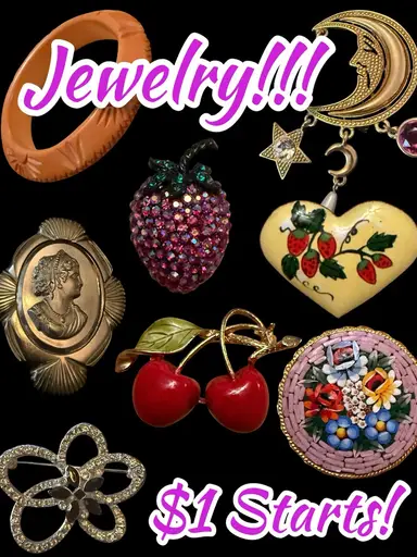Micro Mosaics, Kramer, Bakelite, Givenchy, Enamel On Copper