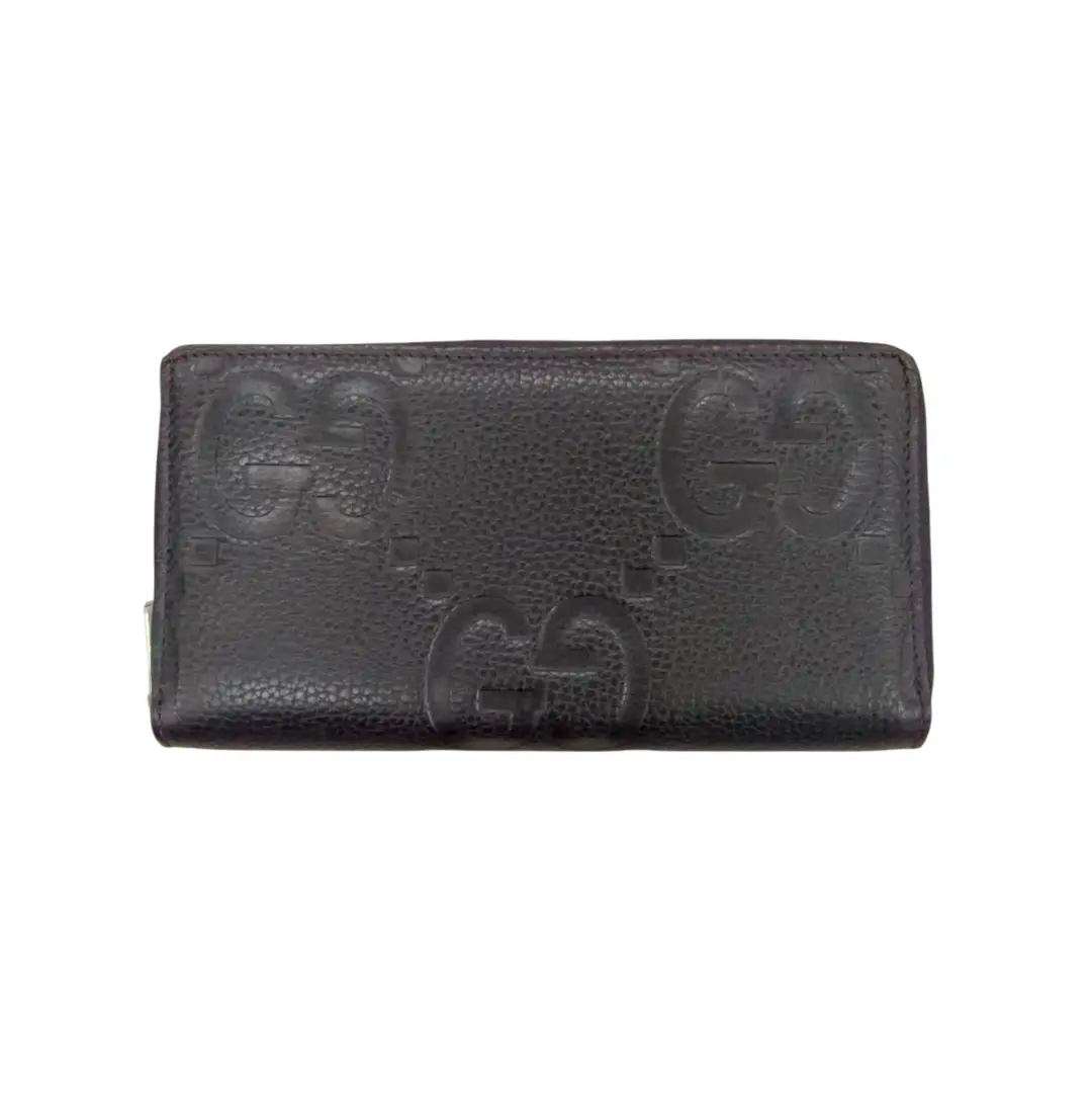 Gucci Black Jumbo Full Zip Wallet