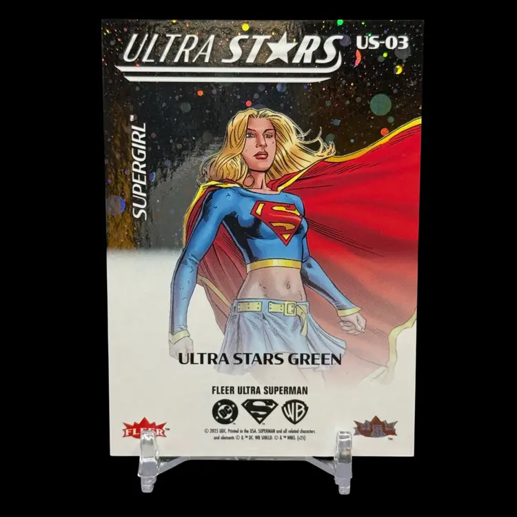 2025 Fleer Ultra Superman Supergirl Ultra Stars Green US-03