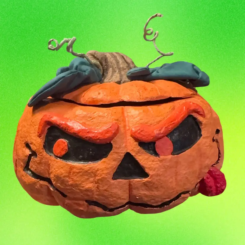 Resin Scary Jack O Lantern