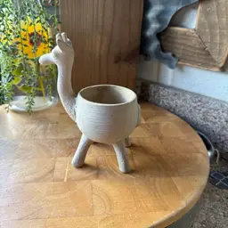 Handmade Studio Pottery Giraffe Planter – 4”