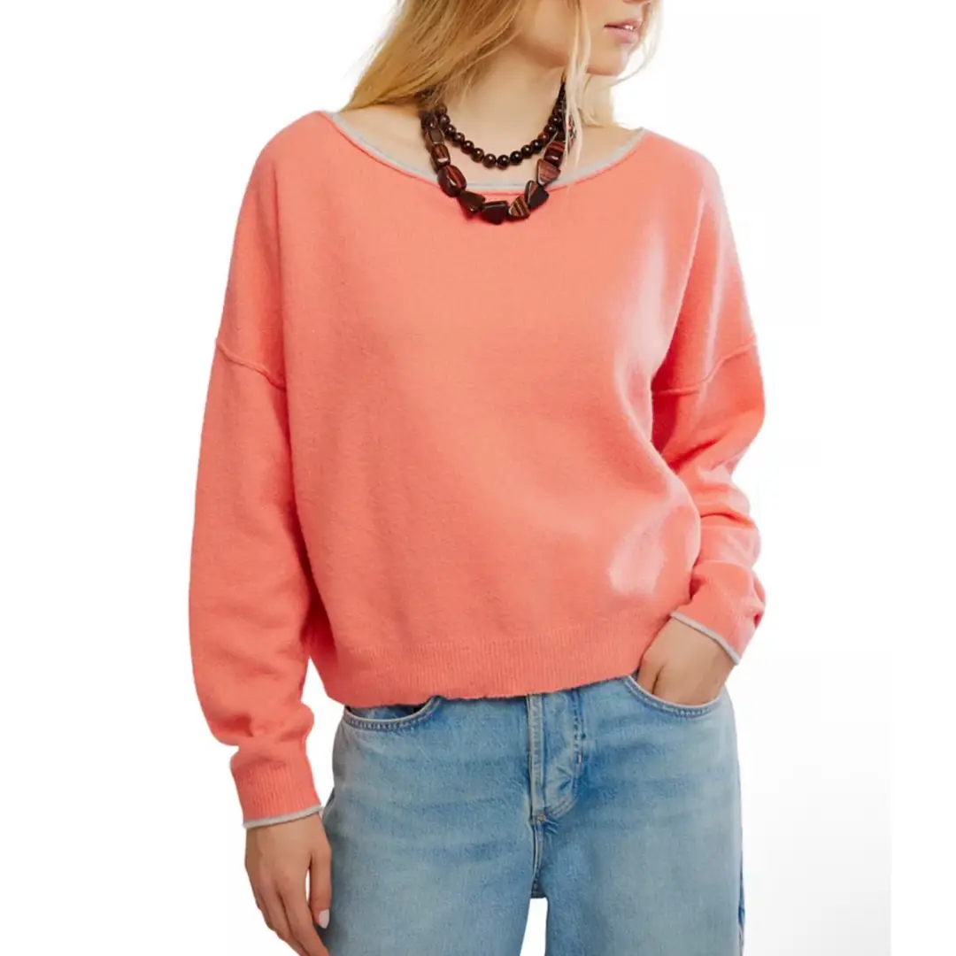 Free People Coral Pullover Sweater