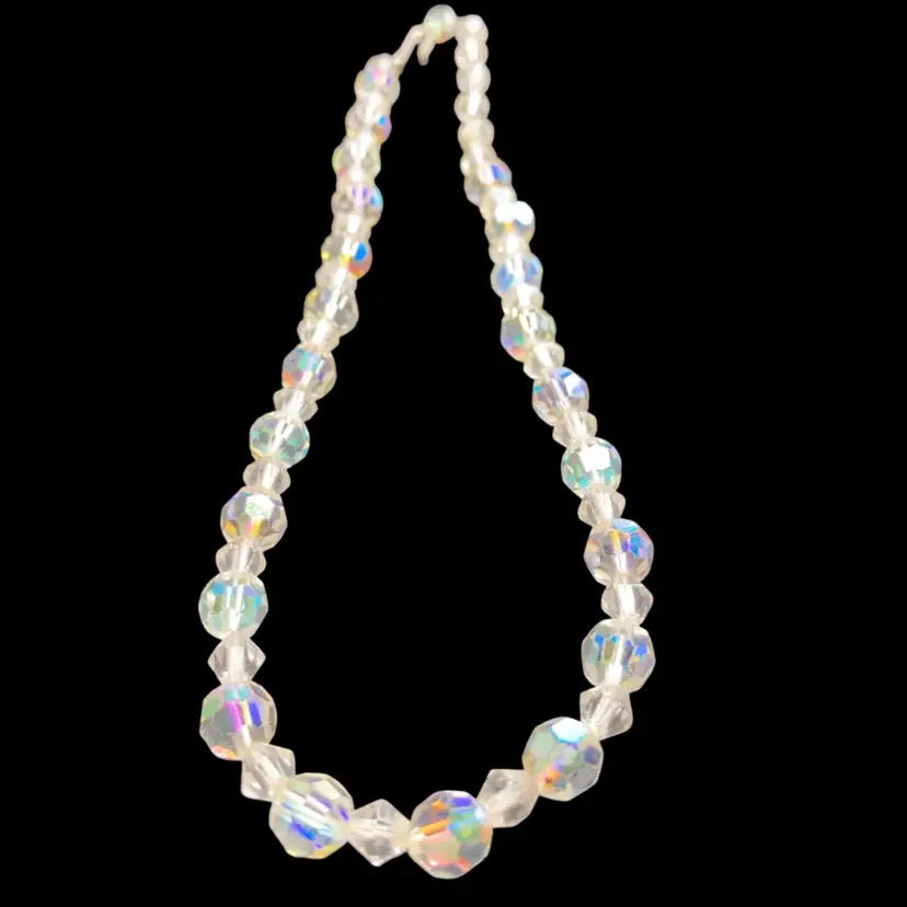 AB Crystal 12”-15” Choker Necklace!