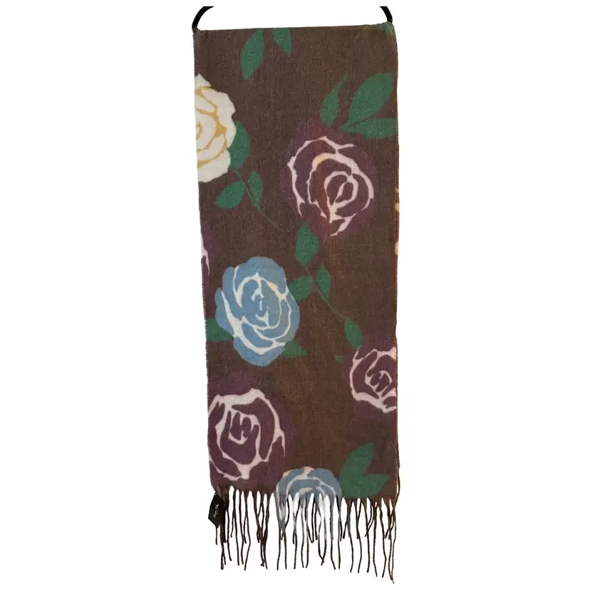 NWT Merlot Floral Scarf 72x18” MARCUS ADLER