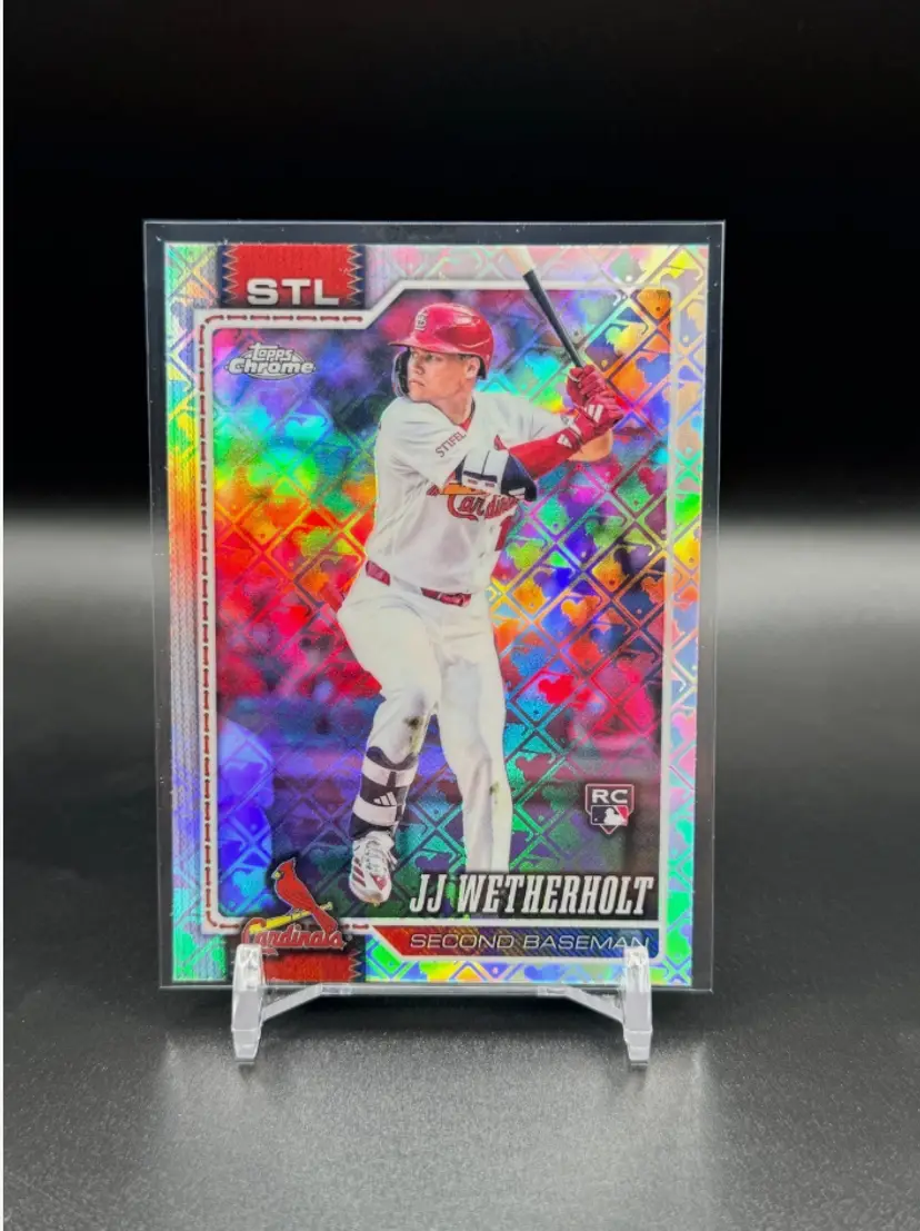 JJ Wetherholt 2026 Topps Chrome Logofractor Rookie Card