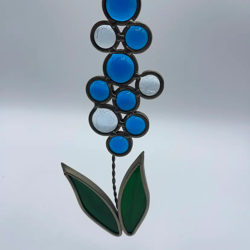 32-Hyacinth Flowers , Suncatcher Stained Glass 7 Inches