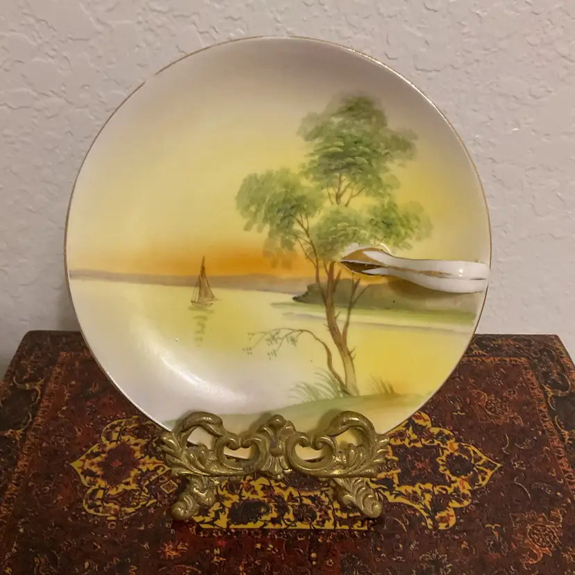 🍁Nippon Antique Handled Serving Plate