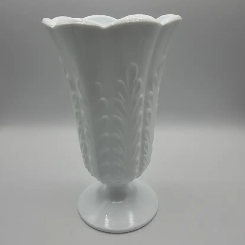 E. O. Brody Co. Cleveland Ohio Milk Glass Vase