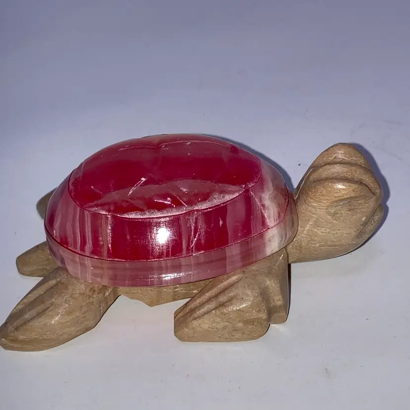 Hand Carved Stone Turtle! 4” x 1 1/2”!