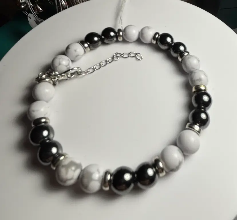 #628 Handcrafted Natural Stone Adjustable Bracelet
