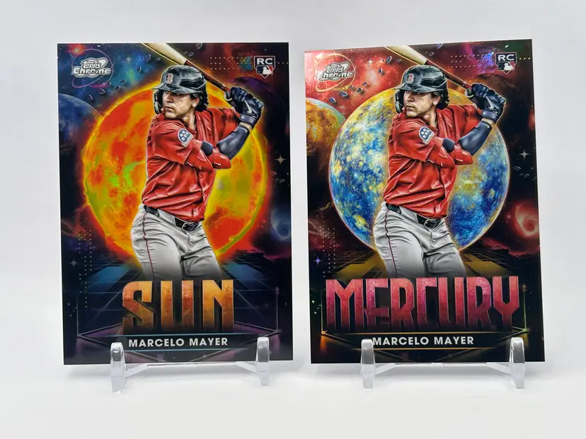 Marcelo Mayer - 2025 Topps Chrome Cosmic Planetary Pursuit - 2 card lot - Sun & Mercury