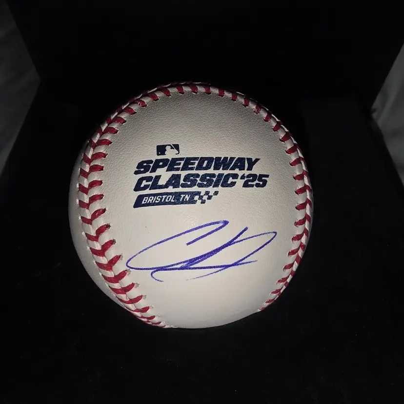 Chase Burns Signed Official MLB Baseball Fanatics Authentic Speedway Classic '25 Cincinnati Reds