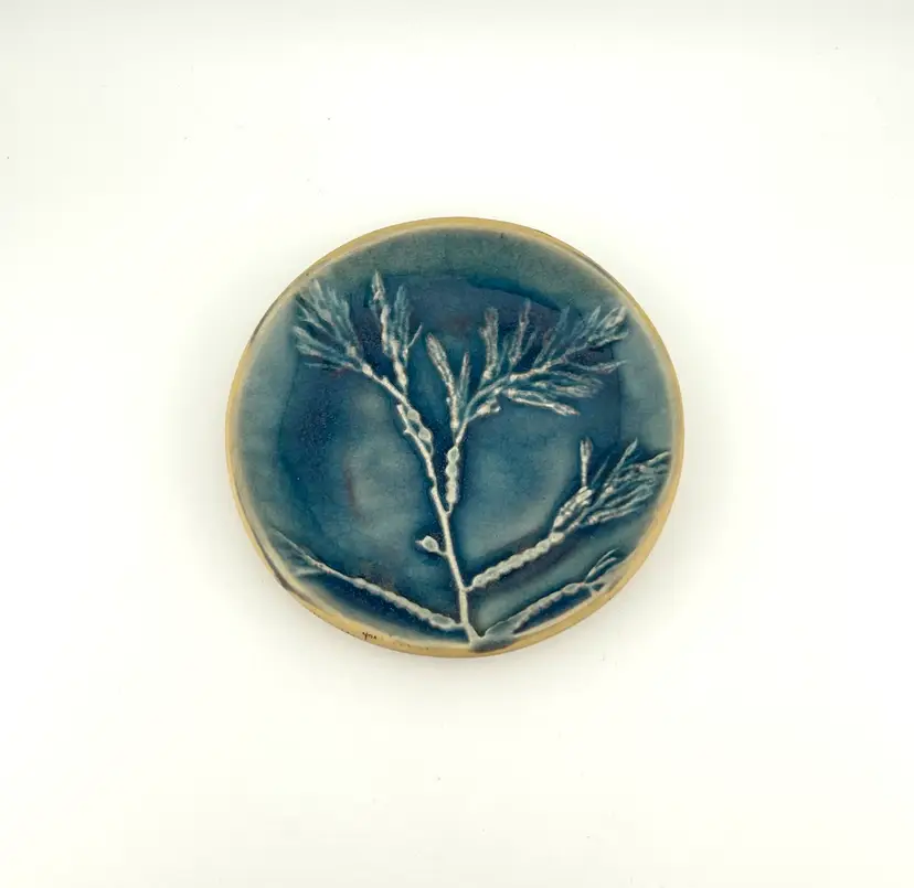 Signed Studio Pottery Trinket Dish 4.25”