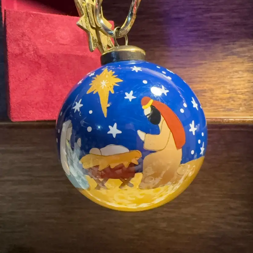327. Inner Beauty Reverse Painted Holy Family Ornament Lori Siebert