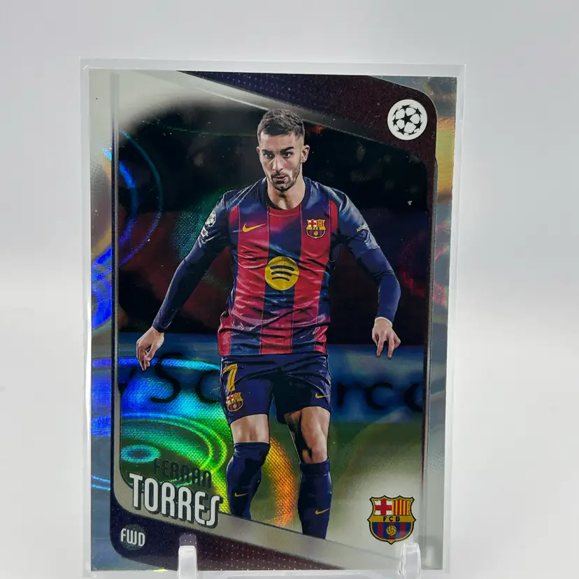 Ferran Torres - 2025-26 Topps UEFA Club Competition Rain Drops Refractor - Team Spain / FC Barcelona