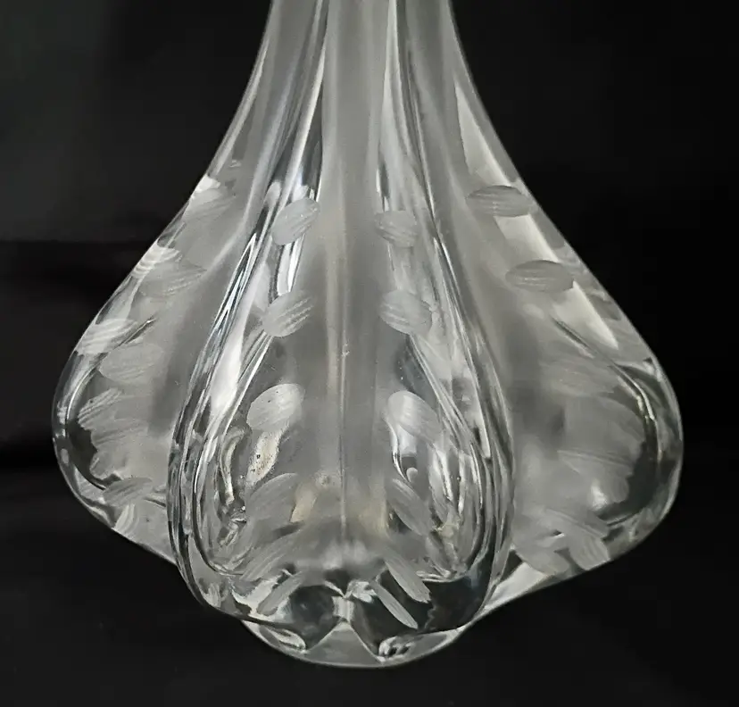 Lalique France Crystal Vase ~ Etched Frosted Bud Vase ~ Marie Claude Soliflore