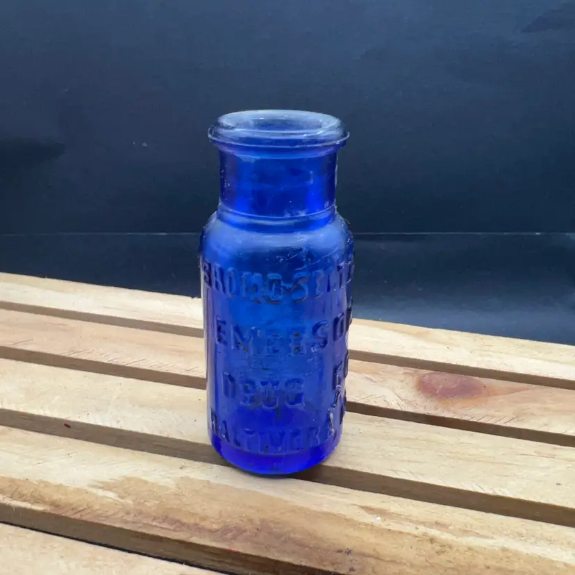 Antique Cobalt Medicine Bottle