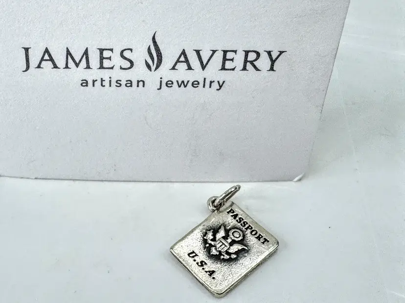James Avery Passport U.S.A. Happy Tours Sterling Silver Charm JR2097