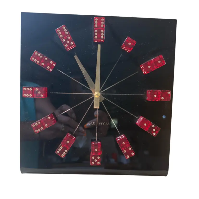 Vintage Las Vegas Dice Clock, Large Version