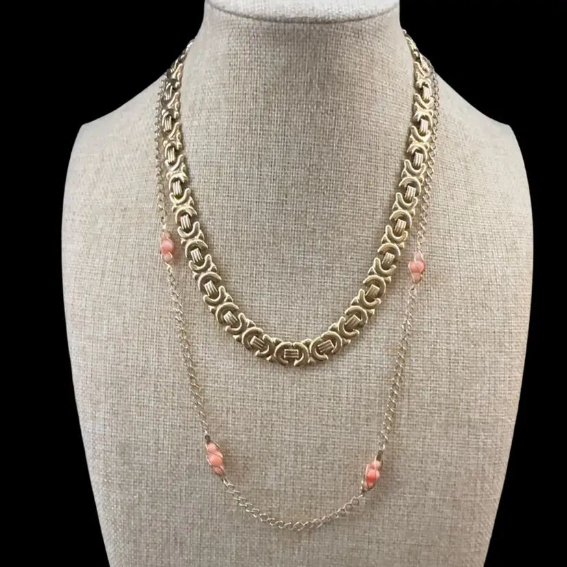 Gold Tone Necklace Set