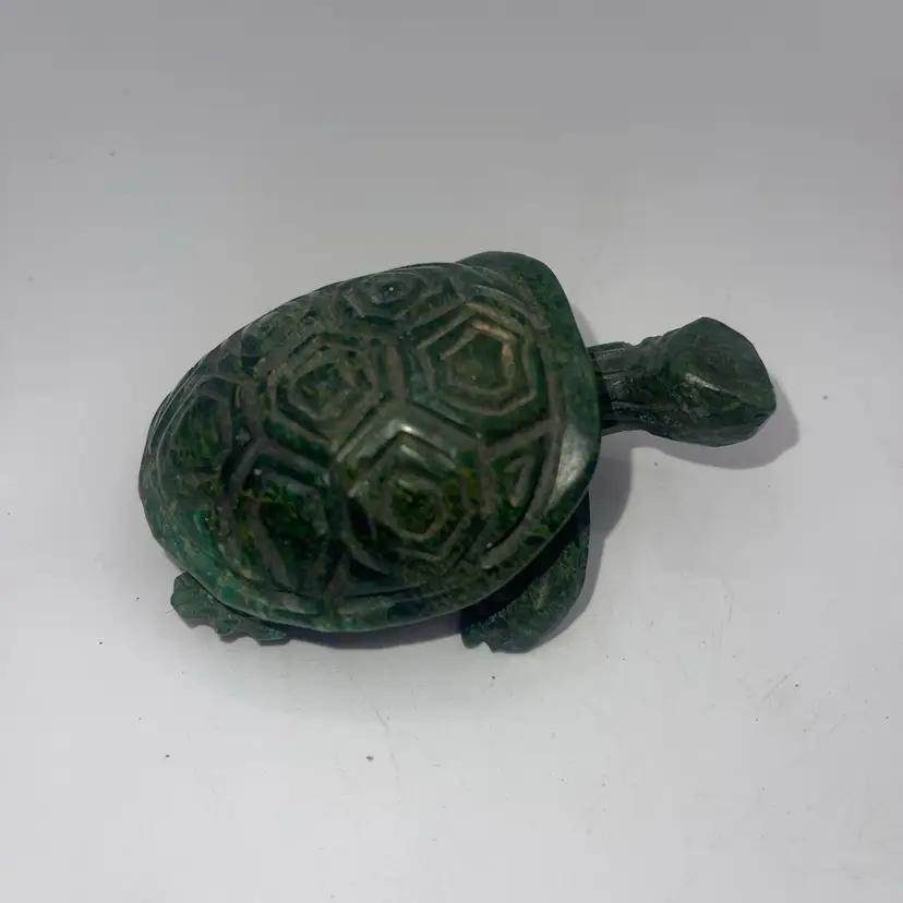 16- Greenstone Carved Turtle 3.5 Inches