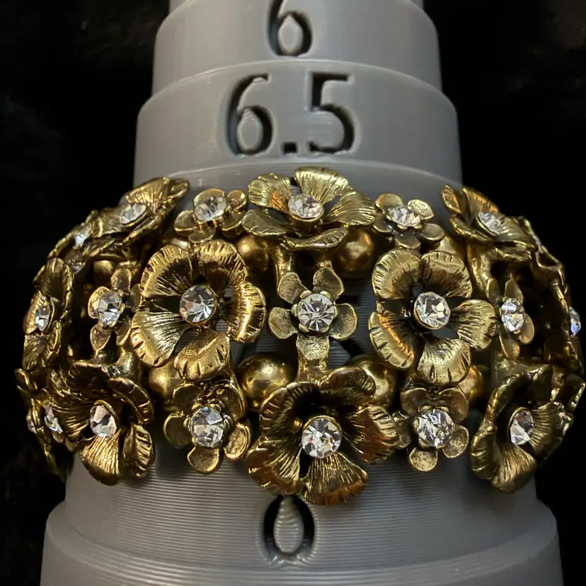 Joan Rivers Floral Brass Bracelet