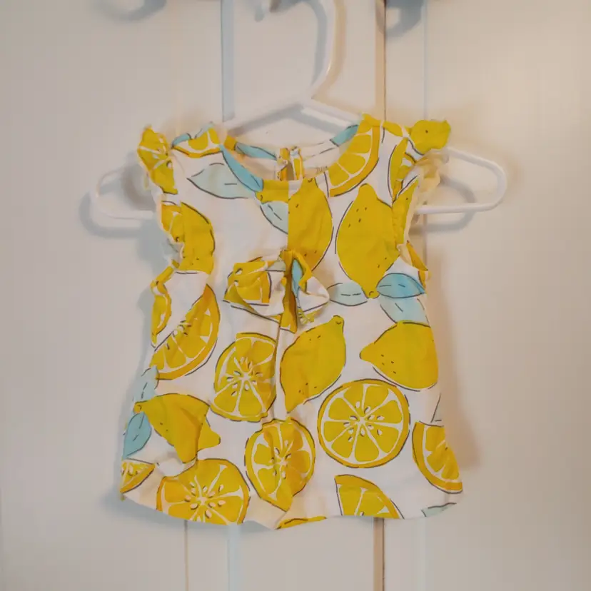 Kids- Brand: Carter's- Just One You. Size 6 months. Lemon tee. Material- 100% cotton. No callouts.