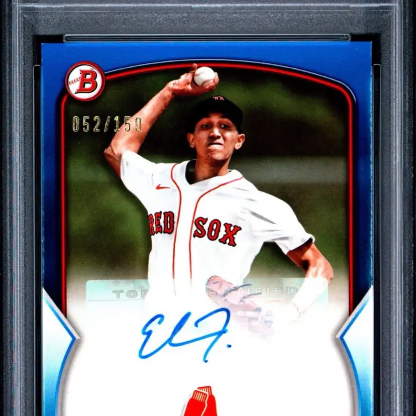 ELMER RODRIGUEZ-CRUZ 2023 Bowman Paper Auto #PPA-ER Blue /150 PSA 8 None Higher