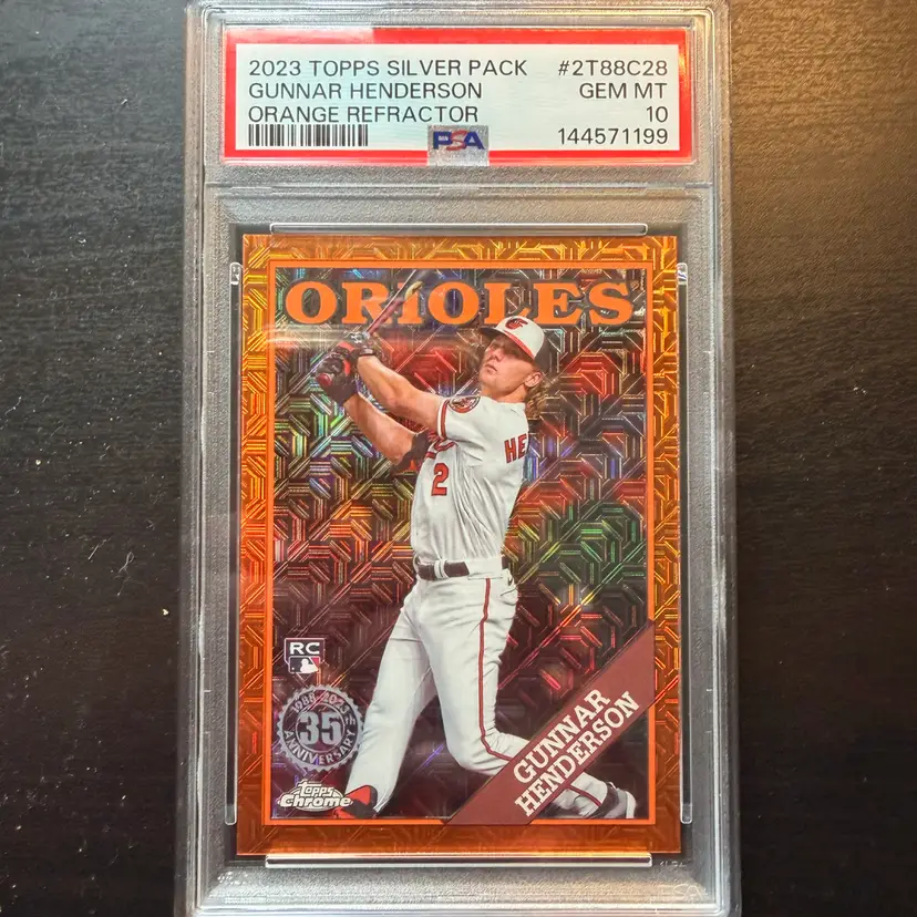 Gunnar Henderson 2023 Topps Silver Pack Rookie Orange Mojo /25