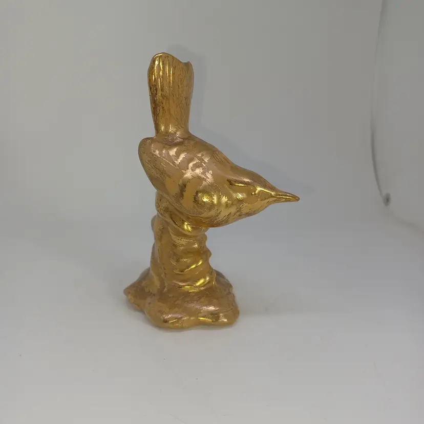 Vintage Stangl Pottery #3401 Wren Granada Gold Redware Figurine