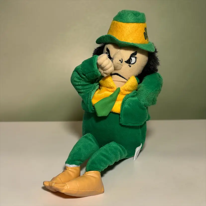 VTG Market Identity Notre Dame Leprechaun Fighting Irish Plush Mascot