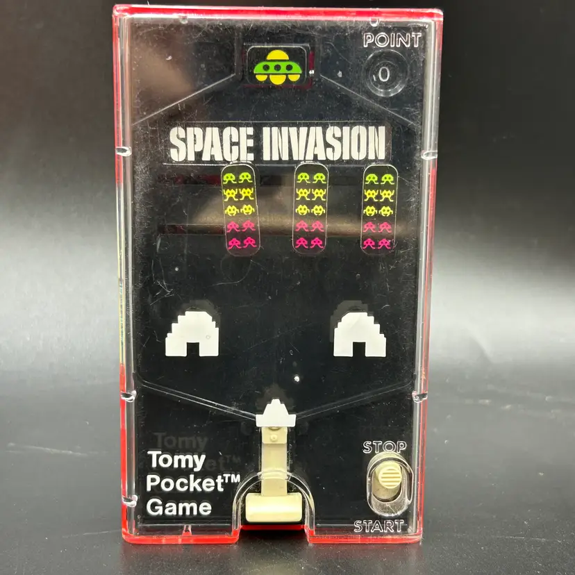 Vintage TOMY Pocket Game Space Invasion 7029 Handheld Mechanical Japan Works