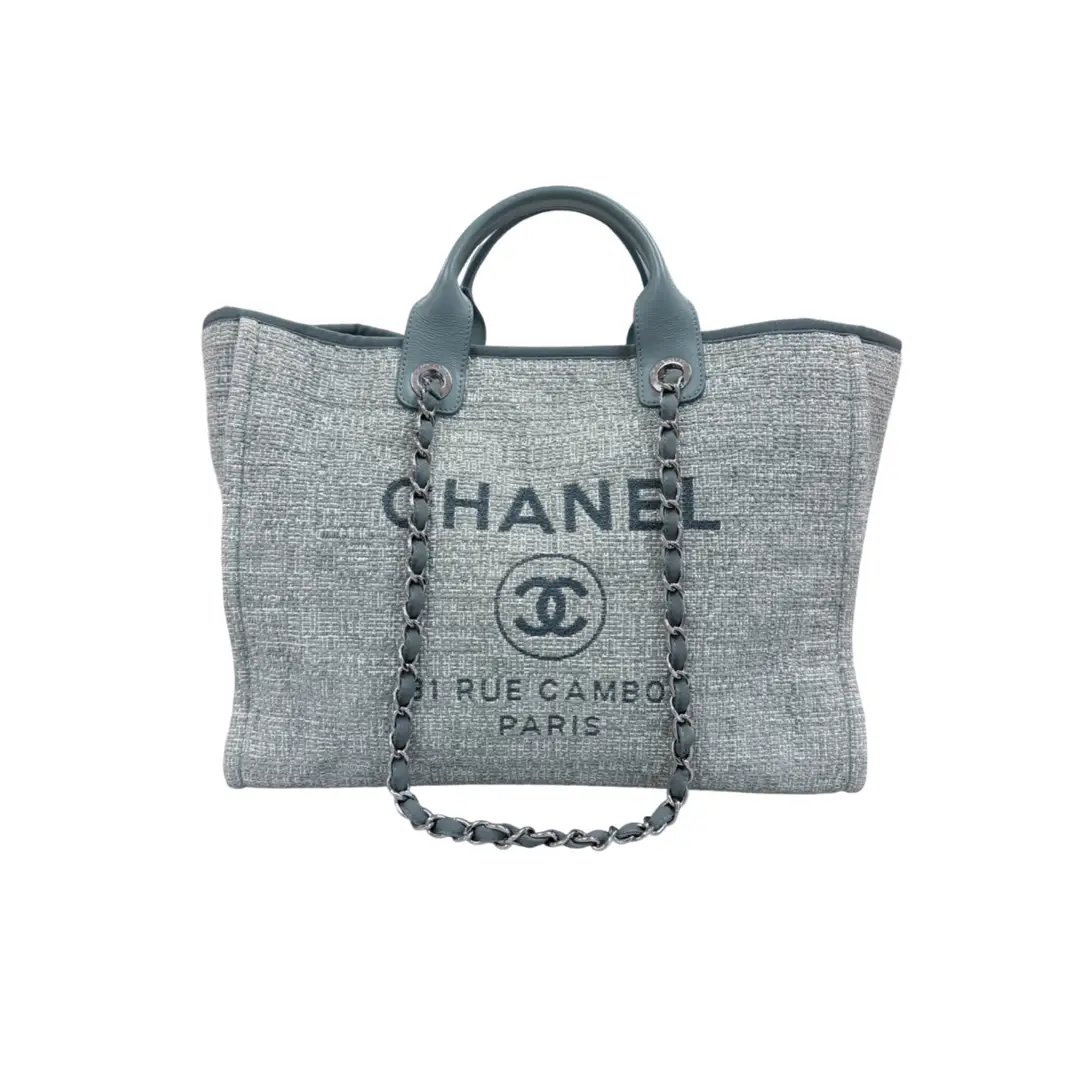 Chanel Sage Green Medium Deauville Tote