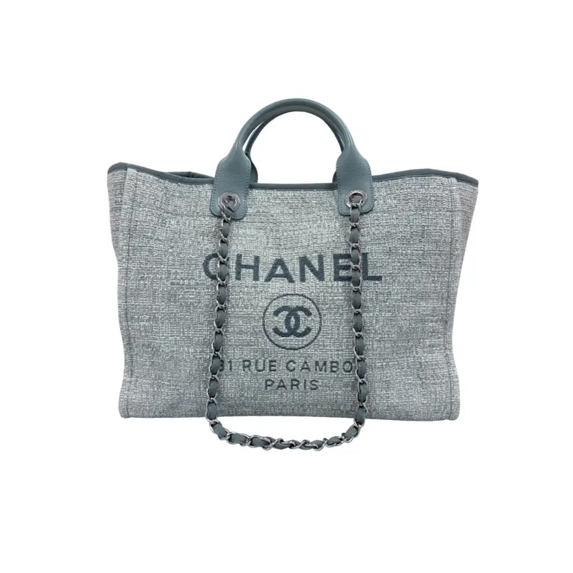 Chanel Sage Green Medium Deauville Tote