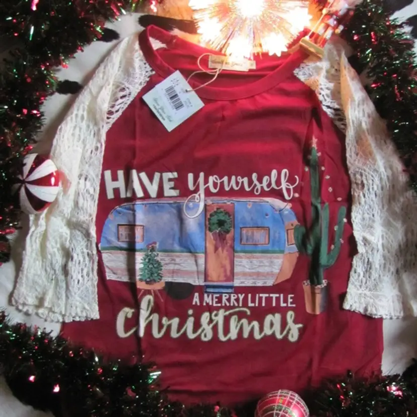 SOUTHERN GRACE HAVE YOURSELF A MERRY LITTLE CHRISTMAS SHIRT NEW