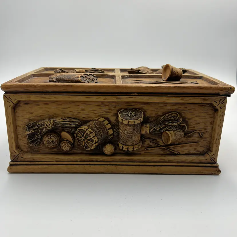 Sewing Box- Faux Wood Look- As Is!