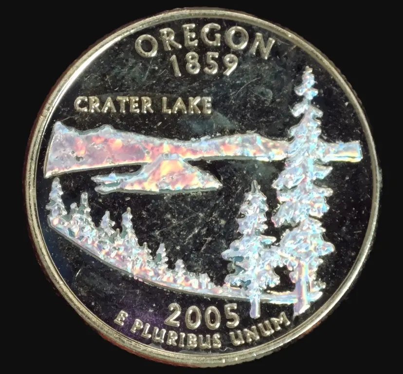 2005-D Oregon State Quarter - Gold Plated Enhanced Landscape - Choice UNC