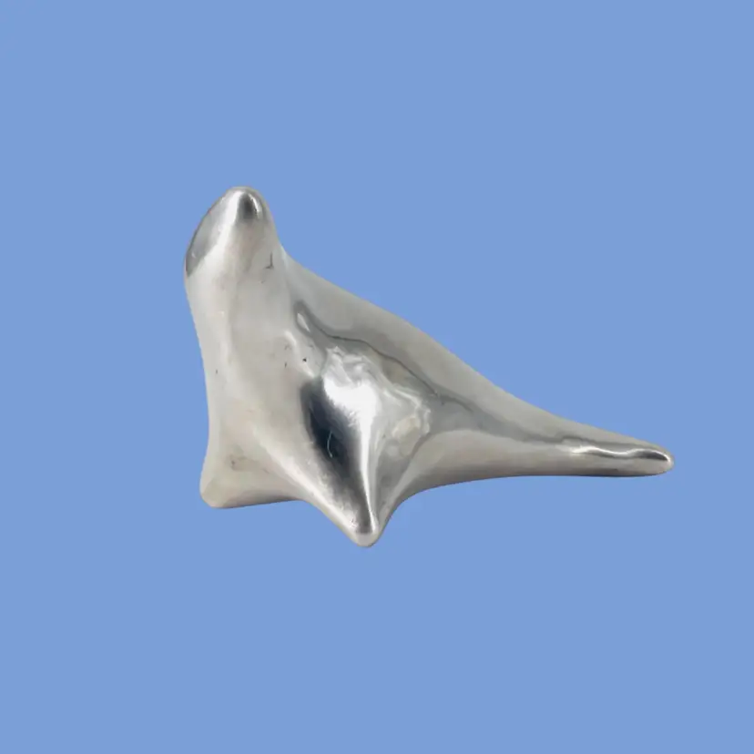 #137- Vintage Seal Figurine Aluminum  Signed Hoselton Canada 123