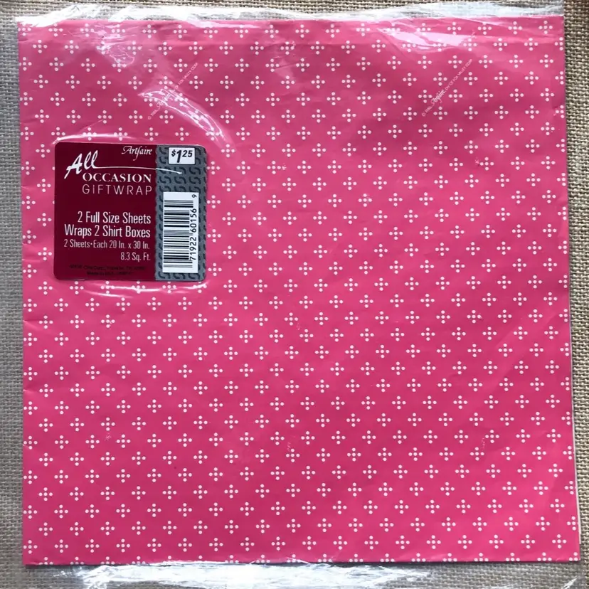 Vintage Pink Gift Wrap with White Polka Dots All Occasions Whimsical Twee Cute