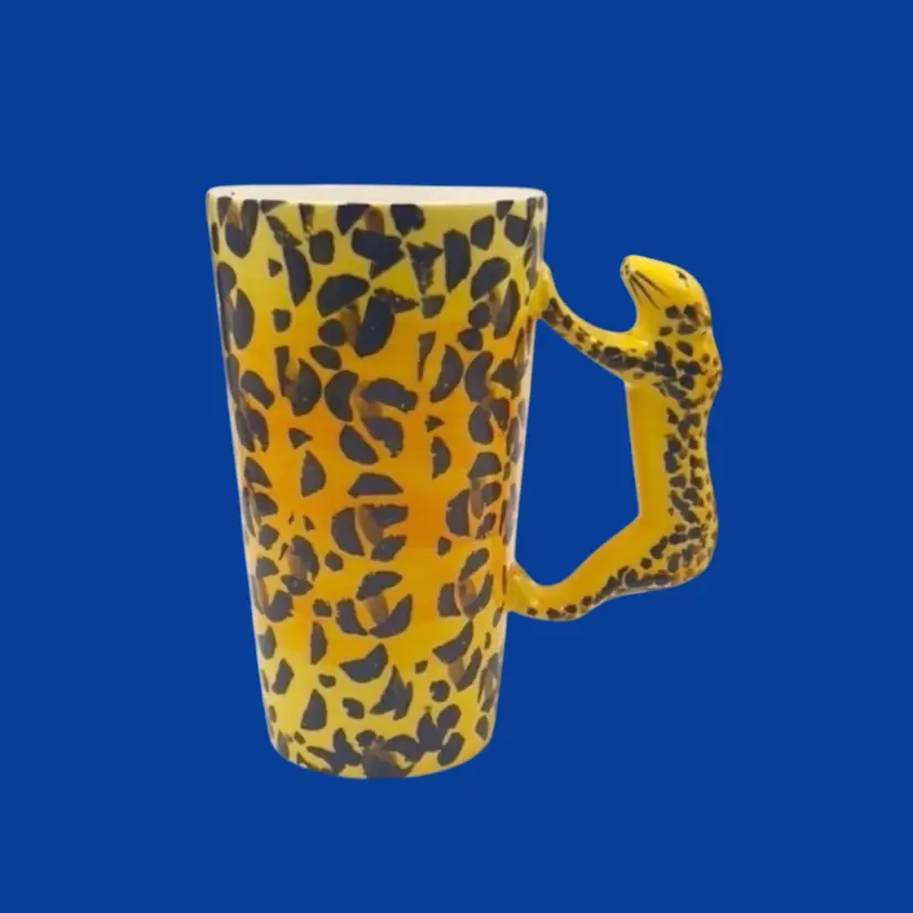 #140- Cheetah Latte Cup Coffee Mug 
Animal Print Spots
