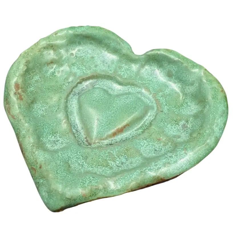 Handmade Studio Art Pottery Trinket Dish made By Traci Vintage Angel