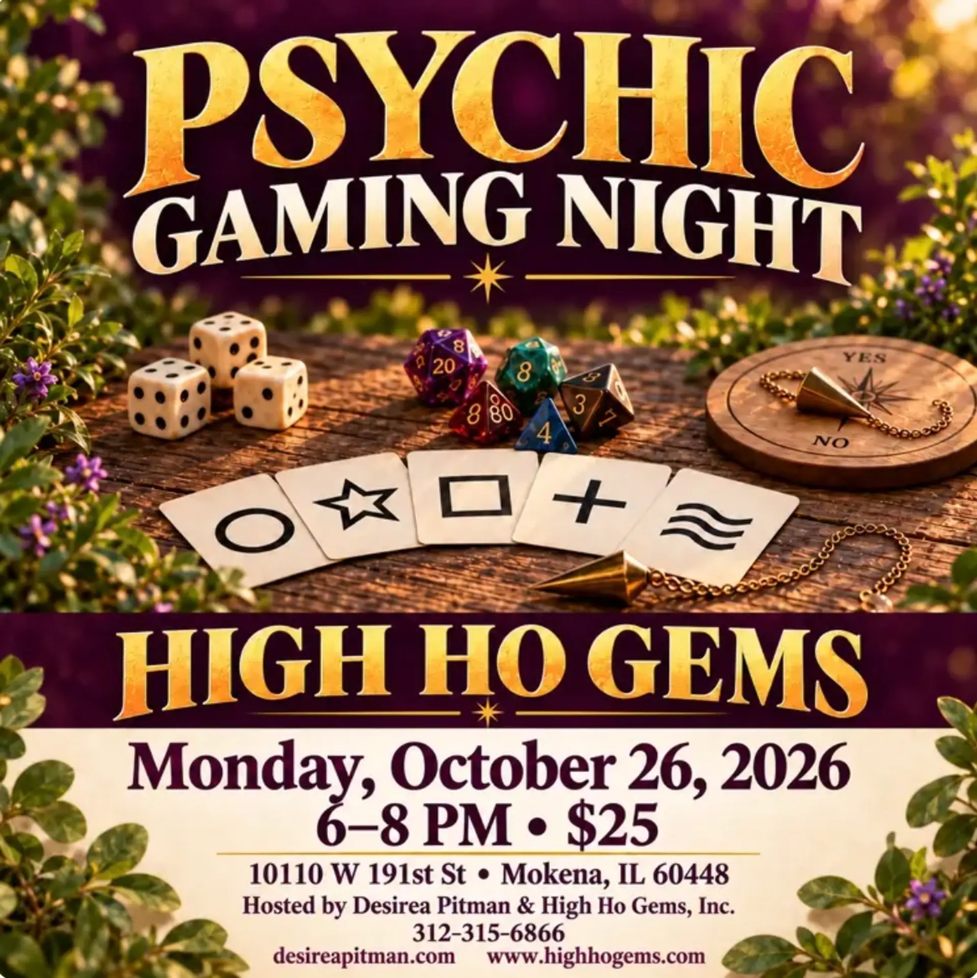 Psychic Gaming Night at High Ho Gems