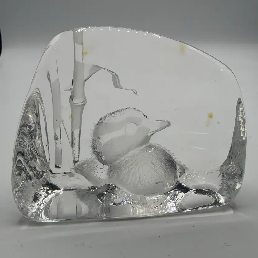 Mats Johanssen Duckling Iceberg Shaped Paperweight AS IS