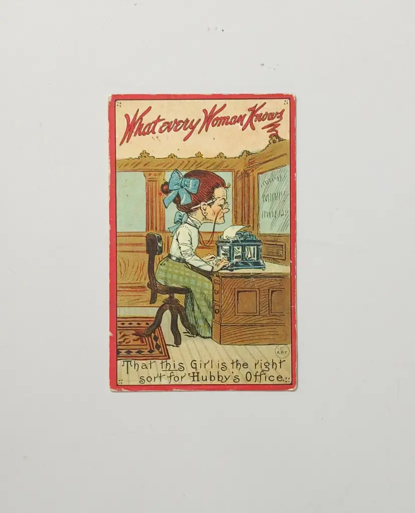 Vintage Comic Postcard "What Every Woman Knows" Series 1910 by A.F.T. Co./Alt & Wiese