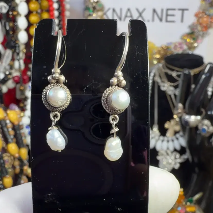 Sterling & Pearl Earrings- Tested Guaranteed