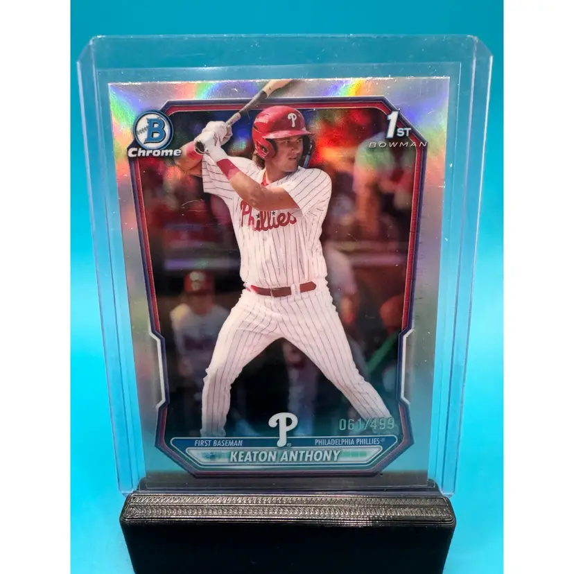Keaton Anthony 1st Bowman Chrome Refractor /499 Philadelphia Phillies
