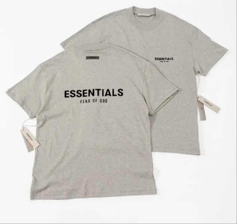 Fear of God ESSENTIALS T-Shirt – Heather Grey, Premium Streetwear Tee