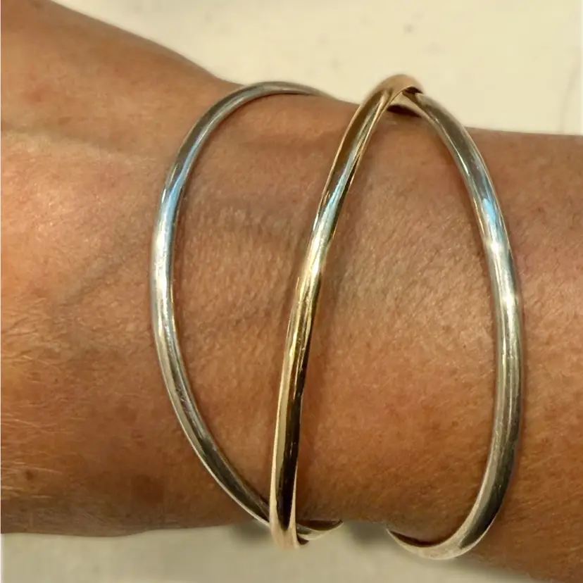 Peter James Sterling Silver and Gold-Filled Cuff Bracelet